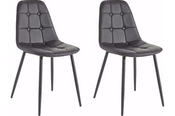 Köksstol Tito Konstläder 2-pack - Svart|Metall - Möbler - Fåtölj & stolar - Matstol & köksstol