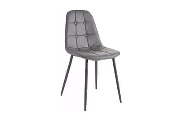 Köksstol Tito Konstläder 2-pack - Grå|Metall - Möbler - Fåtölj & stolar - Matstol & köksstol