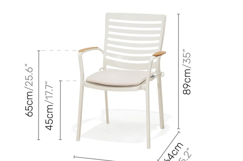 Karmstol Portals - Vit - Matstol & köksstol