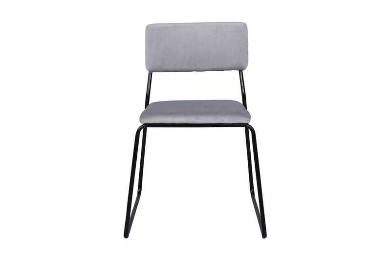 Kenth Matstol - Sammet/Ljusgrå/Svart - Möbler - Fåtölj & stolar - Matstol & köksstol