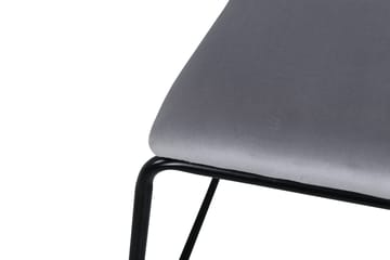 Kenth Matstol - Sammet/Ljusgrå/Svart - Möbler - Fåtölj & stolar - Matstol & köksstol