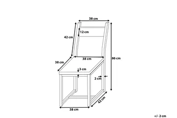 Laredo Stol Set Om 2 St - Trä/Natur - Möbler - Fåtölj & stolar - Matstol & köksstol