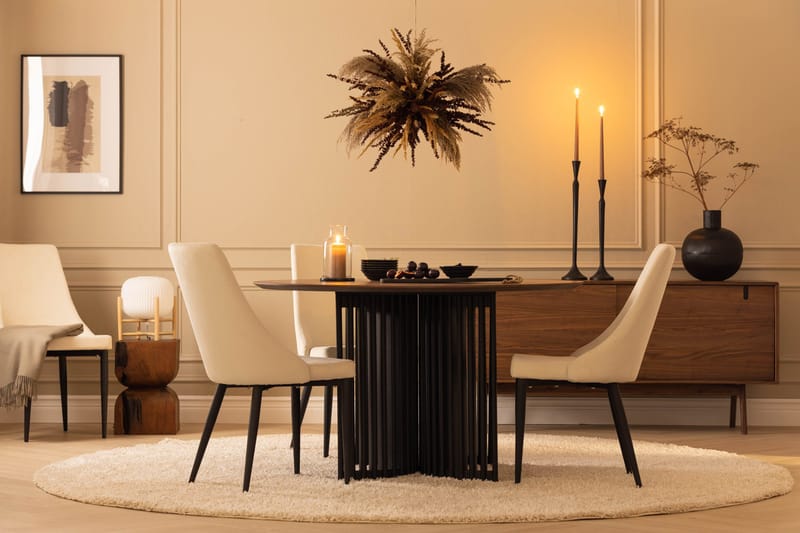 Leone Matstol - Svart/Beige - Möbler - Fåtölj & stolar - Matstol & köksstol