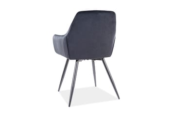 Linsea Karmstol - Sammet/Svart - Möbler - Fåtölj & stolar - Matstol & köksstol