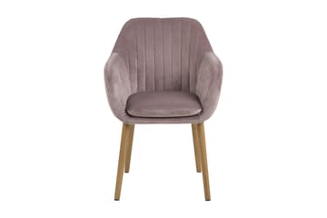 Lividus Karmstol Sammet - Ek/Rosé - Möbler - Fåtölj & stolar - Matstol & köksstol