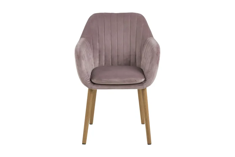 Lividus Karmstol Sammet - Ek/Rosé - Möbler - Fåtölj & stolar - Matstol & köksstol