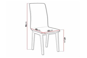 Majors Matstol i Tyg med Träben - Ljusgrå - Möbler - Fåtölj & stolar - Matstol & köksstol