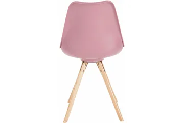 Malik Matstol 2-pack - PU/Rosa/Ek - Möbler - Fåtölj & stolar - Matstol & köksstol