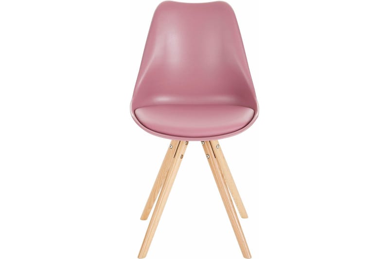 Malik Matstol 2-pack - PU/Rosa/Ek - Möbler - Fåtölj & stolar - Matstol & köksstol