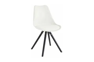 Malik Matstol Konstläder 2-pack - Vit/Ek - Möbler - Fåtölj & stolar - Matstol & köksstol