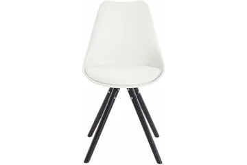 Malik Matstol Konstläder 2-pack - Vit/Ek - Möbler - Fåtölj & stolar - Matstol & köksstol