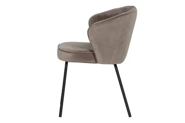 Margoe Matstol i Sammet - Taupe - Möbler - Fåtölj & stolar - Matstol & köksstol