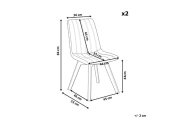 Matstol 2 st beige CALGARY - Beige - Möbler - Fåtölj & stolar - Matstol & köksstol