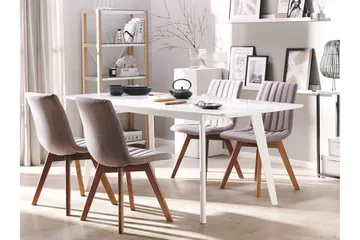 Matstol 2 st brungrå CALGARY - Grå - Möbler - Fåtölj & stolar - Matstol & köksstol