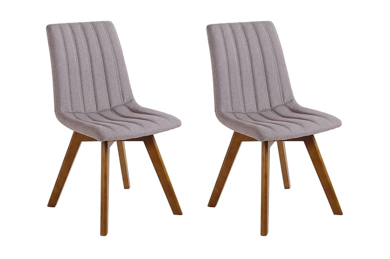 Matstol 2 st brungrå CALGARY - Grå - Möbler - Fåtölj & stolar - Matstol & köksstol