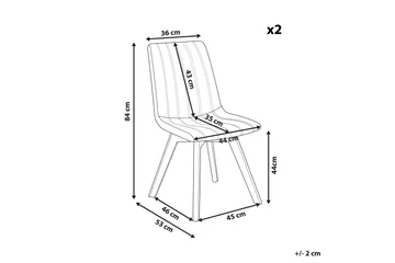 Matstol 2 st svart CALGARY - Svart - Möbler - Fåtölj & stolar - Matstol & köksstol