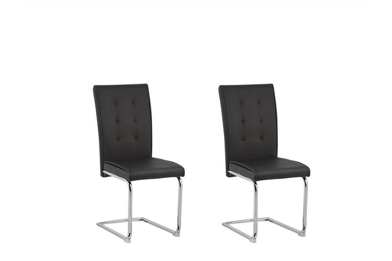 Matstol Autun 2-pack - Konstläder/Svart - Möbler - Fåtölj & stolar - Matstol & köksstol