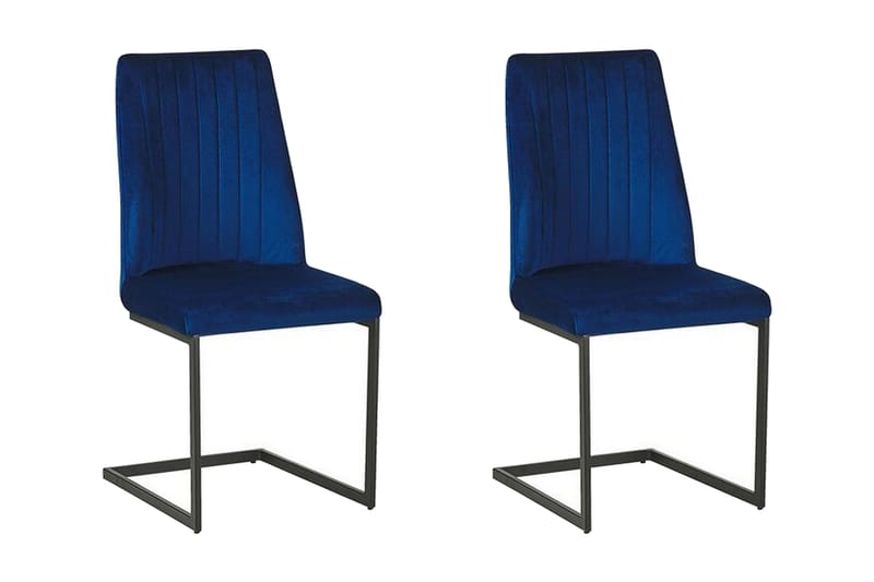 Matstol Aynia 2-pack - Sammet/Blå - Matstol & köksstol