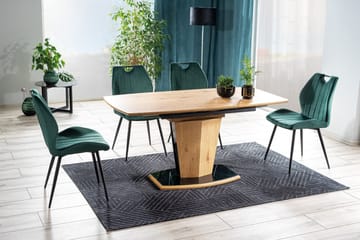 Matstol Ceole - Sammet/Grön/Mattsvart - Möbler - Fåtölj & stolar - Matstol & köksstol