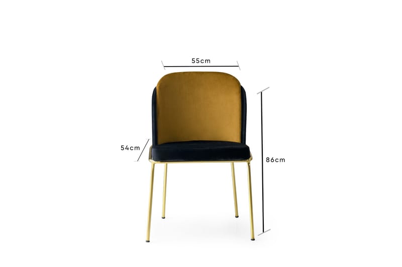 Matstol Drickby 2-Pack - Svart/Guld - Möbler - Fåtölj & stolar - Matstol & köksstol