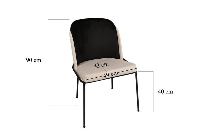 Matstol Drickby 2-Pack - Svart/Beige - Möbler - Fåtölj & stolar - Matstol & köksstol