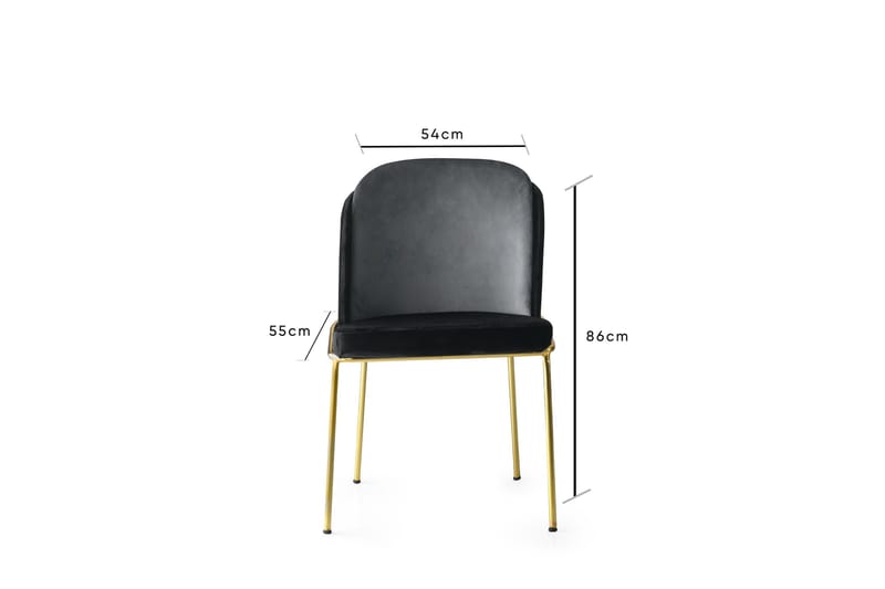 Matstol Drickby 2-Pack - Svart/Guld - Möbler - Fåtölj & stolar - Matstol & köksstol