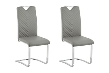 Matstol Eidhin 2-pack - Konstläder/Ljusgrå - Möbler - Fåtölj & stolar - Matstol & köksstol