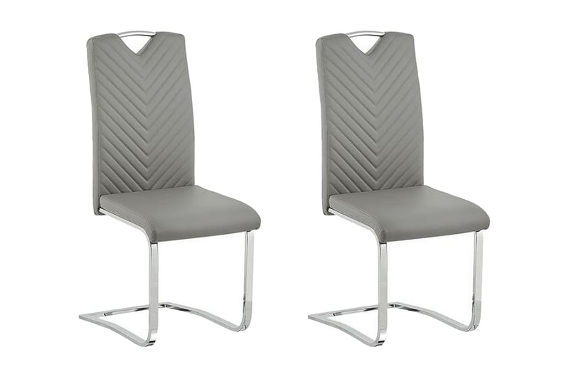 Matstol Eidhin 2-pack - Konstläder/Ljusgrå - Möbler - Fåtölj & stolar - Matstol & köksstol