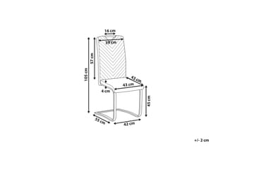 Matstol Eidhin 2-pack - Konstläder/Ljusgrå - Möbler - Fåtölj & stolar - Matstol & köksstol