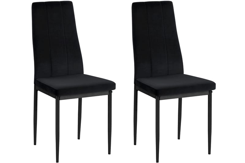 Matstol Gallaryd 2-pack - Sammet/Svart - Möbler - Fåtölj & stolar - Matstol & köksstol