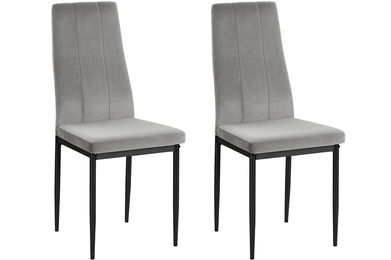 Matstol Gallaryd - Sammet/Grå - Möbler - Fåtölj & stolar - Matstol & köksstol