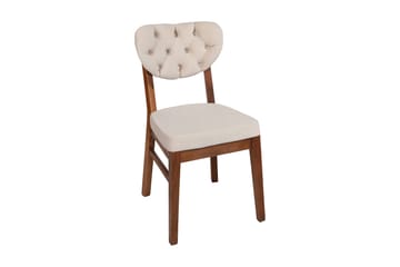 Matstol Jodon 2-Pack - Valnöt/Beige - Möbler - Fåtölj & stolar - Matstol & köksstol