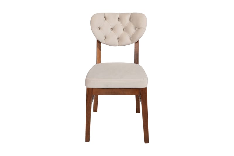 Matstol Jodon 2-Pack - Valnöt/Beige - Möbler - Fåtölj & stolar - Matstol & köksstol