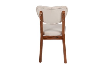 Matstol Jodon 2-Pack - Valnöt/Beige - Möbler - Fåtölj & stolar - Matstol & köksstol