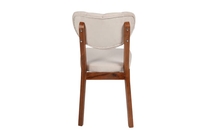 Matstol Jodon 2-Pack - Valnöt/Beige - Möbler - Fåtölj & stolar - Matstol & köksstol