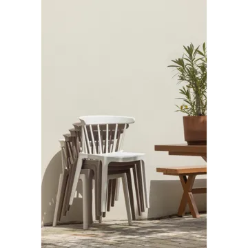 Matstol med ribbor Bliss Utomhus - Offwhite Melange - Möbler - Fåtölj & stolar - Matstol & köksstol