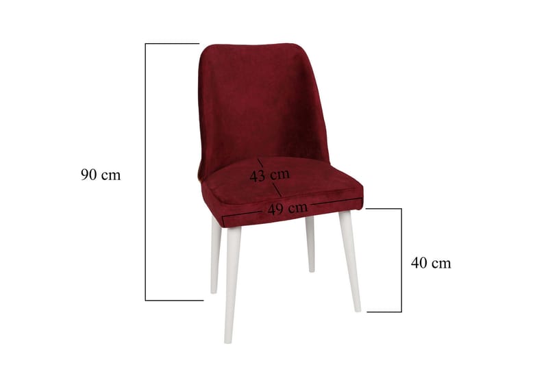 Matstol Nieuwe 2-Pack - Röd/Vit - Möbler - Fåtölj & stolar - Matstol & köksstol