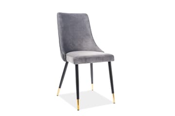 Matstol Rancio 2-pack - Sammet/Grå - Möbler - Fåtölj & stolar - Matstol & köksstol