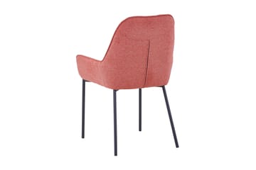Matstol set of 2 textured fabric, coarse - Rosa/Svart - Möbler - Fåtölj & stolar - Matstol & köksstol