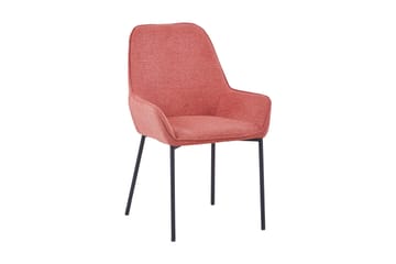 Matstol set of 2 textured fabric, coarse - Rosa/Svart - Möbler - Fåtölj & stolar - Matstol & köksstol