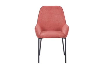 Matstol set of 2 textured fabric, coarse - Rosa/Svart - Möbler - Fåtölj & stolar - Matstol & köksstol