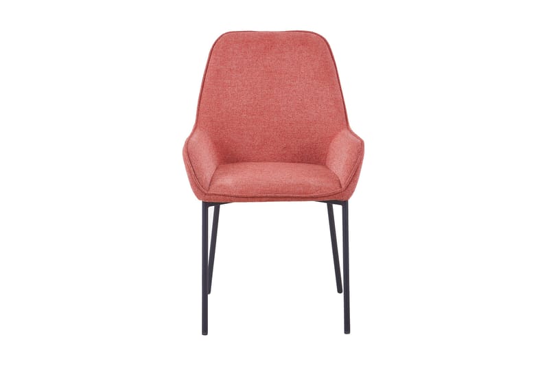 Matstol set of 2 textured fabric, coarse - Rosa/Svart - Möbler - Fåtölj & stolar - Matstol & köksstol