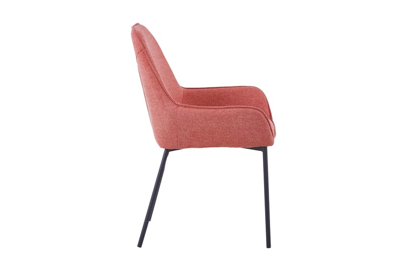Matstol set of 2 textured fabric, coarse - Rosa/Svart - Möbler - Fåtölj & stolar - Matstol & köksstol
