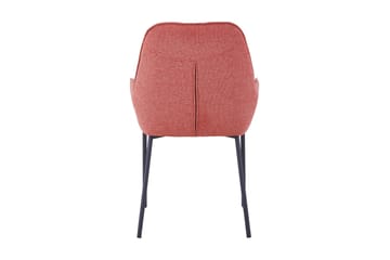 Matstol set of 2 textured fabric, coarse - Rosa/Svart - Möbler - Fåtölj & stolar - Matstol & köksstol