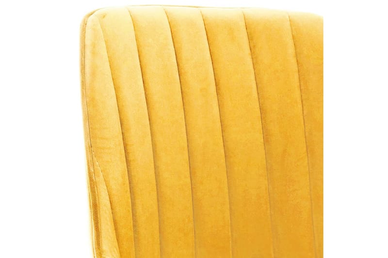 Matstolar 2 st gul sammet - Gul - Matstol & köksstol - Karmstol