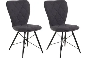 Mimia Matstol 2-pack - Antracit - Möbler - Fåtölj & stolar - Matstol & köksstol