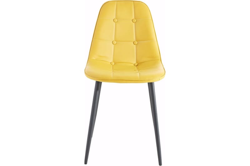 Mireio Köksstol Konstläder 2-pack - Gul/Metall - Möbler - Fåtölj & stolar - Matstol & köksstol