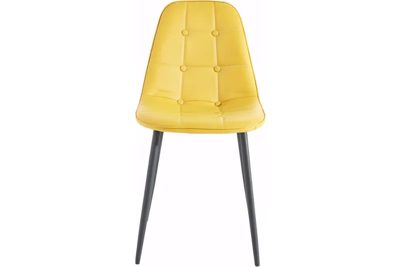 Mireio Köksstol Konstläder 2-pack - Gul/Metall - Möbler - Fåtölj & stolar - Matstol & köksstol
