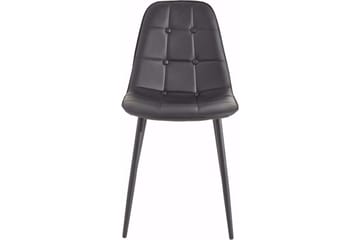 Mireio Kjøkkenstol Konstläder 2-pack - Svart/Metall - Möbler - Fåtölj & stolar - Matstol & köksstol