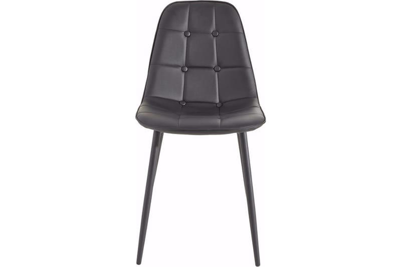 Mireio Kjøkkenstol Konstläder 2-pack - Svart/Metall - Möbler - Fåtölj & stolar - Matstol & köksstol